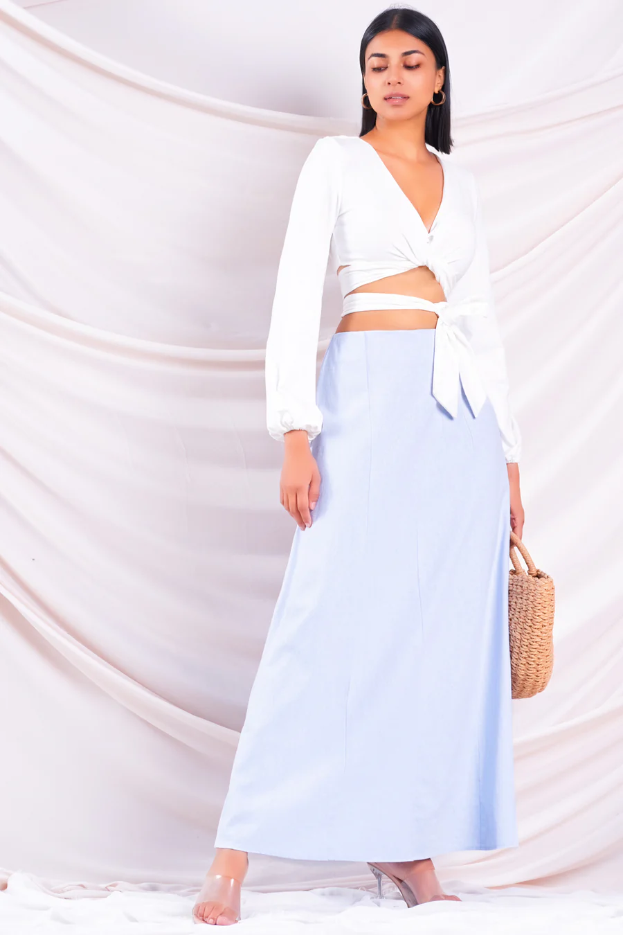 BLUE MAXI SKIRT