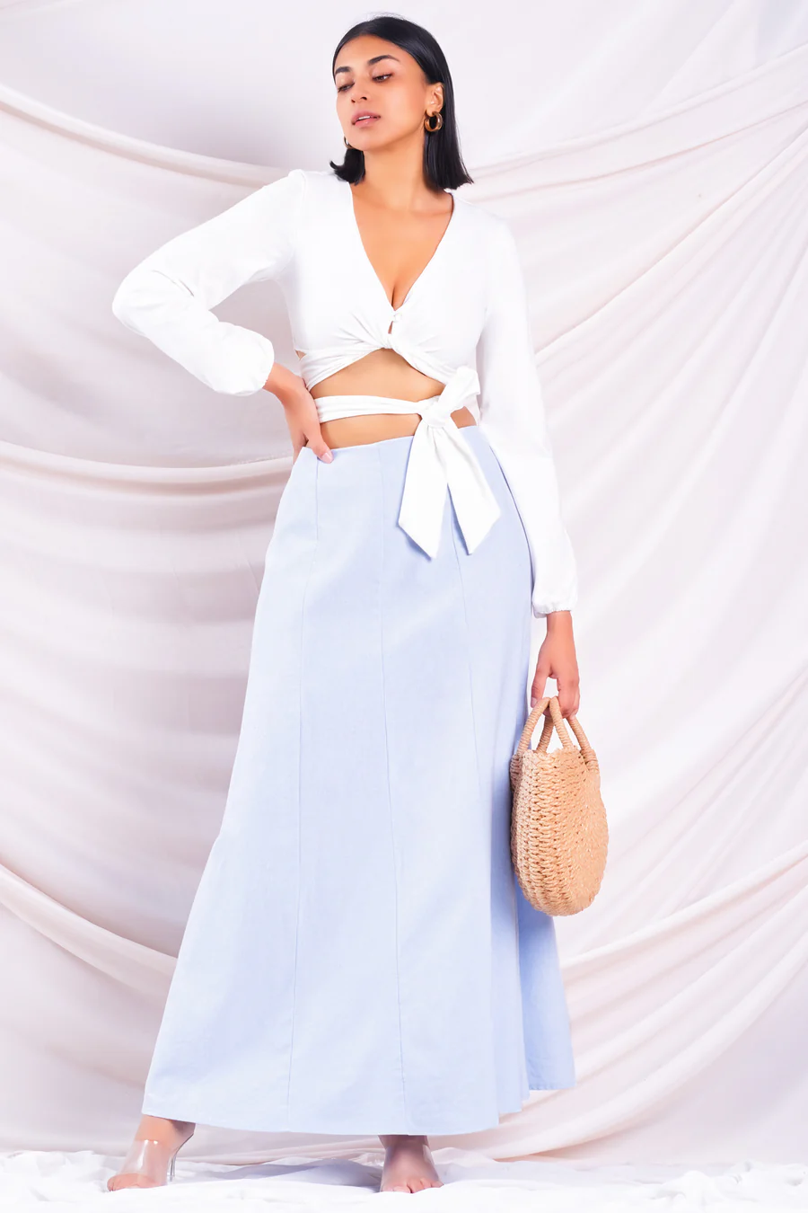 BLUE MAXI SKIRT