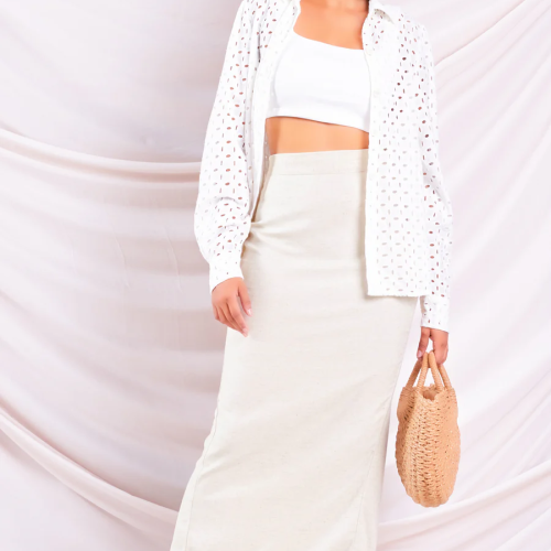 BEIGE MAXI SKIRT