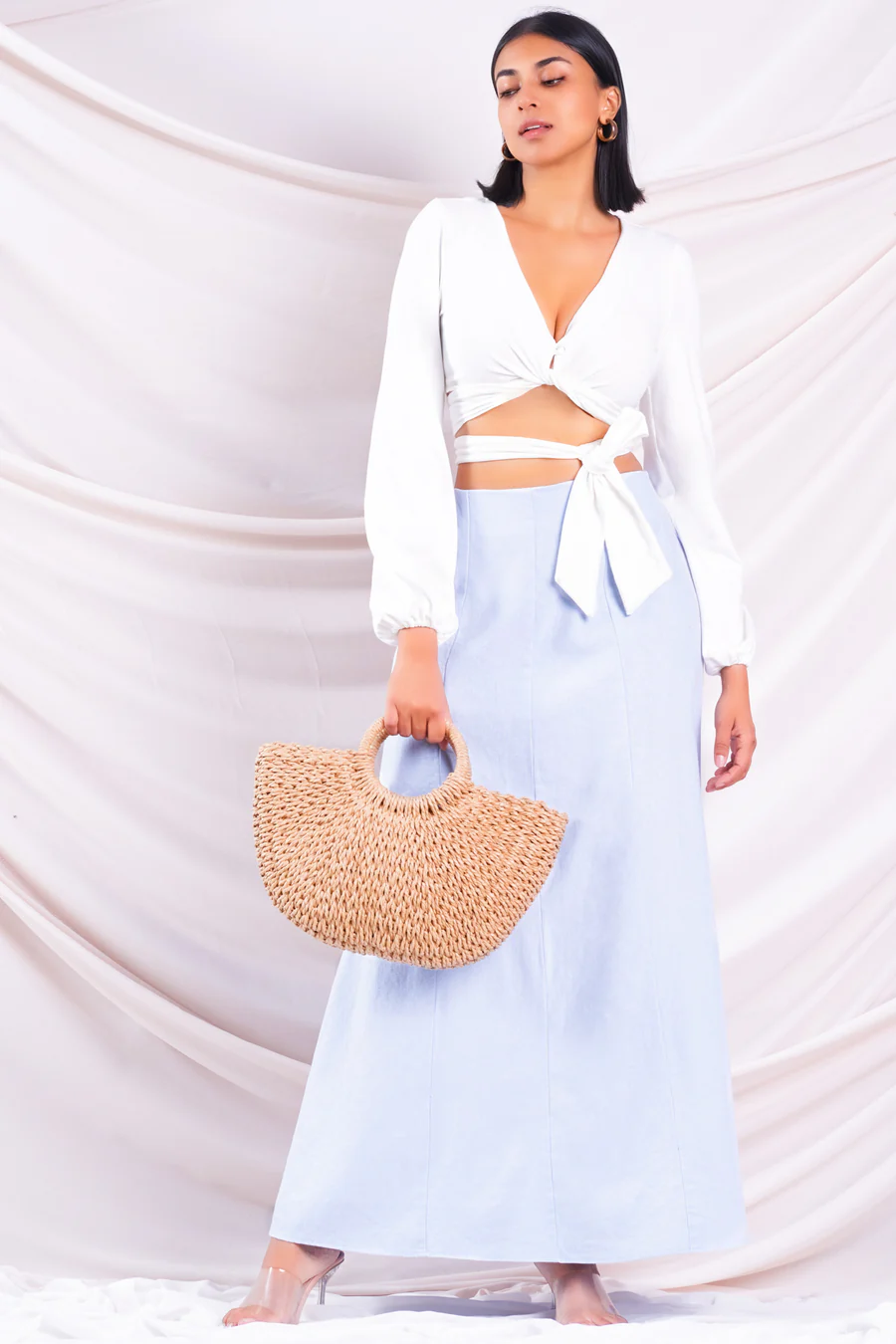 BLUE MAXI SKIRT